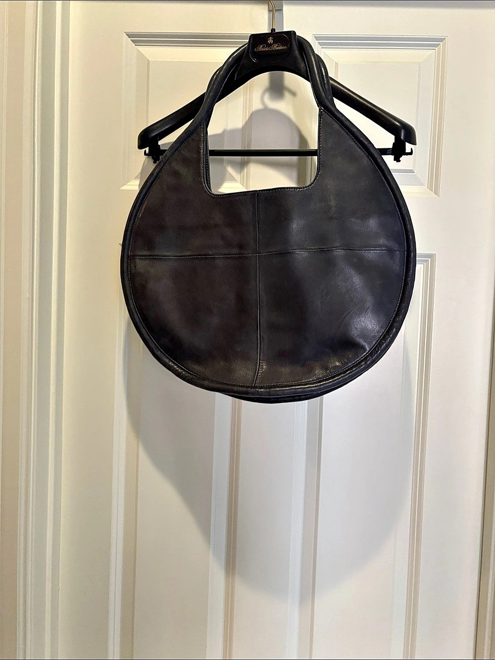 Anthropologie Black Leather Shoulder Bag